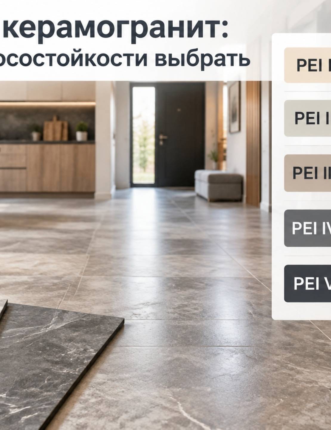Напольный керамогранит: какой класс износостойкости выбрать